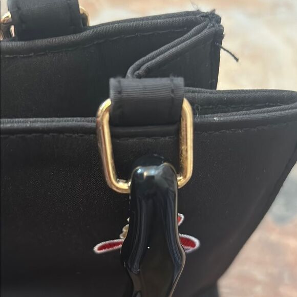 Embroidered Black Handbag - Picture 8 of 11